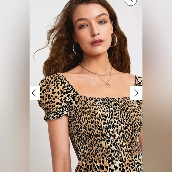 Faithfull The Brand Della Leopard Print Jumpsuit XS/2 - Picture 3 of 12